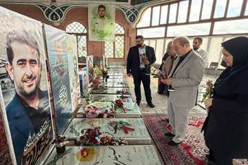  گلباران گلزار شهدای شهر رشت